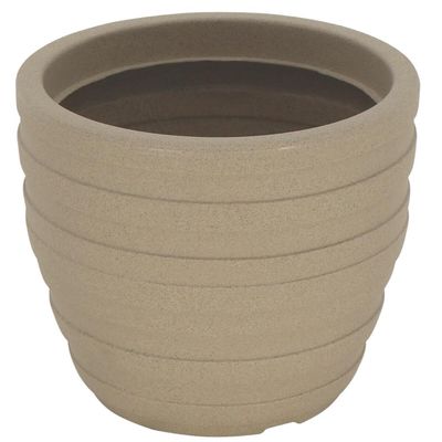 Vaso para Plantas 32cm Inca Tramontina Plástico Reciclável Cachepô Flores Folhagens Granito Areia