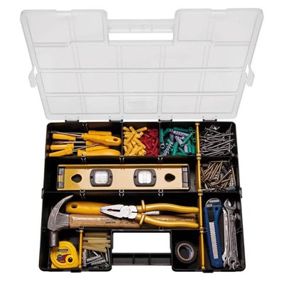 Maleta Organizadora 17" Divisórias Móveis Plástica com Alça Tramontina Master 43x33cm Multiuso