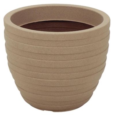 Vaso Inca 45cm Jardim Granito Areia Tramontina em Polietileno Flor Folhagem