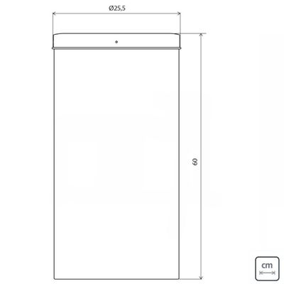 Lixeira Redonda 30L com Tampa Basculante Aço Inox Tramontina Swing Escritório Lavanderia
