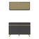 Armário De Cozinha Compacta 120cm Veneza Multimóveis V2140 Preto/dourado Preto/dourado