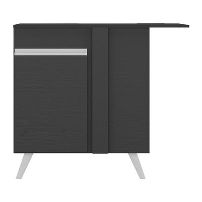 Balcão Cozinha De Canto 1 Porta Veneza Multimóveis V3743 Preto/branco Preto/branco
