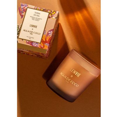 Vela Perfumada Terra Do Sol água De Coco 210g Lenvie