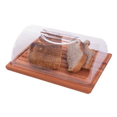 Porta Pão Migalheira Com Tampa 36 X 24 X 13 Cm Madeira Essence Domama