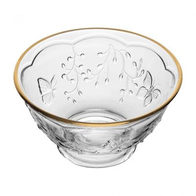Aparelho De Jantar 12 Peças New Butterfly Com Fio De Ouro Cristal Ecológico Lyor