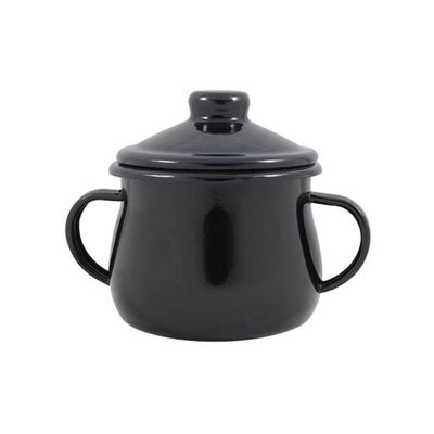 Açucareiro Esmaltado Preto 380 Ml Ewel