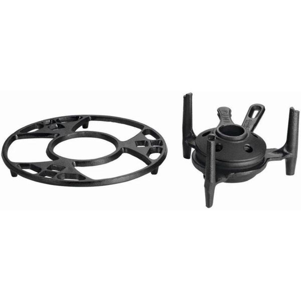 Fogareiro Fogo Forte Com Aparador 24 Cm Ferro Fundido Panela Mineira