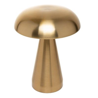 Luminária De Mesa Led 3 Tons Usb Mushroom/cogumelo Dourada Lyor