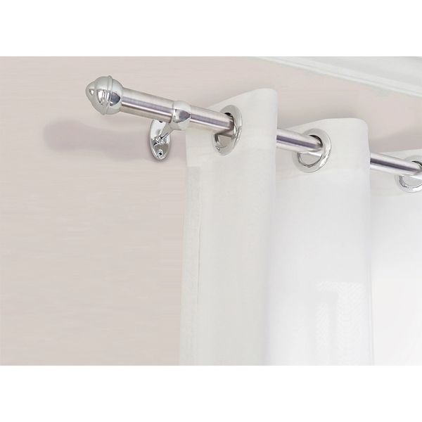 Kit Varão Bella Arte Pratiko Pro 28mmx2m com 2 Suportes em Aço Revestido Cromado