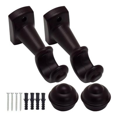 Kit Varão para Cortina Slim Bella Arte Prata Fosco 200x2,8cm