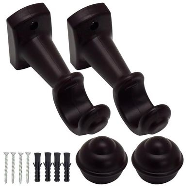 Kit Varão para Cortina Slim Bella Arte Prata Fosco 300x2,8cm