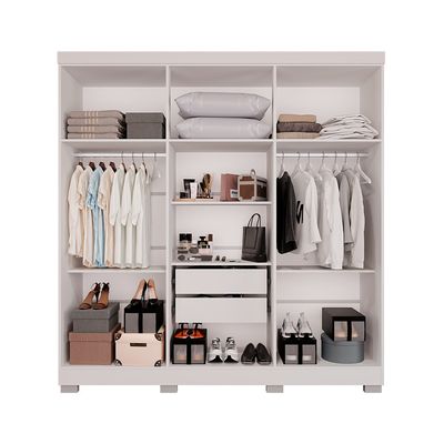 Guarda Roupa Casal Recife 06 portas e 2 gavetas Sallêto Branco