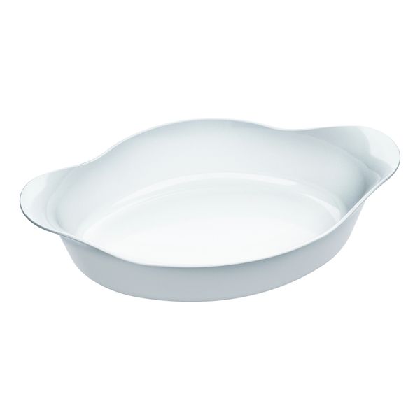 Assadeira Nadir Marinex Opaline em Vidro Oval 24,5x15x59,8cm Assadeira Nadir Marinex Opaline em Vidro Oval 24,5x15x59,8cm