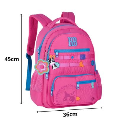 Mochila De Costas Rosa Flower Power 17,5 Rb26231