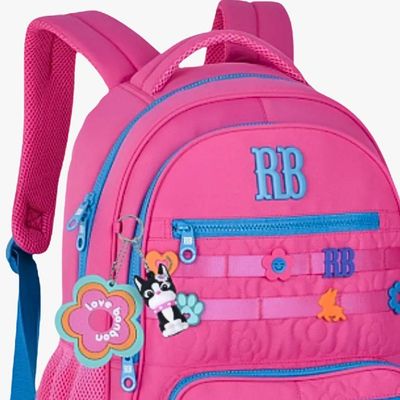 Mochila De Costas Rosa Flower Power 17,5 Rb26231