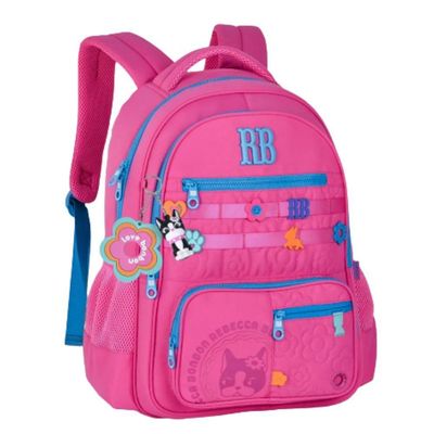 Mochila De Costas Rosa Flower Power 17,5 Rb26231