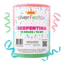 Serpentina Carnaval Silver Plastic 10m