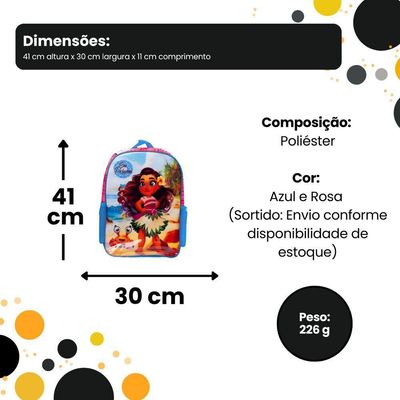 Mochila Infantil De Costa Princesa Do Mar