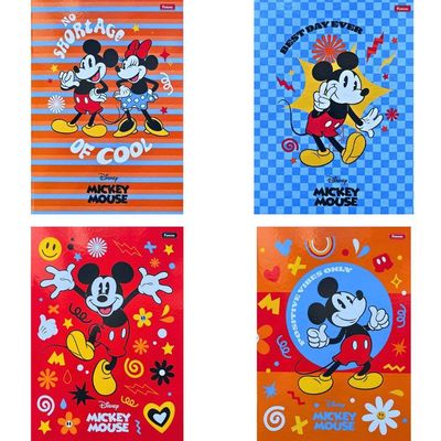 Caderno Brochura Capa Dura Universitário Mickey Vintage 80 Folhas Foroni Estampa 3