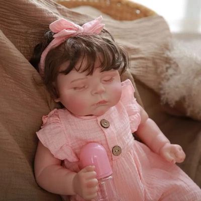 Bebê Reborn Menina, Fofa, Super Realista, Corpo De Pano, Cabelo Implantado Fio A Fio