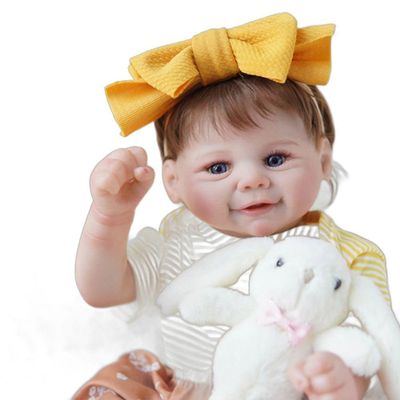 Bebê Reborn 48cm Menina Corpo De Silicone Realista Pintado