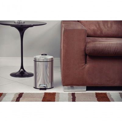 Lixeira Inox Com Pedal 3 L Acabamento Polido