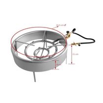 Fogareiro Multiuso 12 Caulins Com Borda Corta Vento 35 Cm