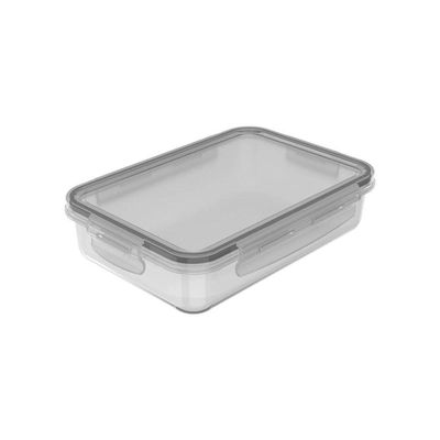 Conjunto De Potes Organizadores De Geladeira Click Retangular 6 Peças Transparente Ou