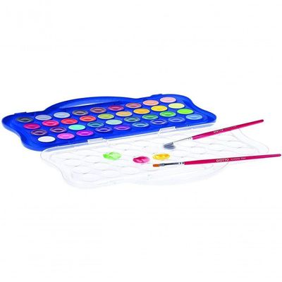 Aquarela Em Pastilha Acquarelli Mini 36 Cores Giotto