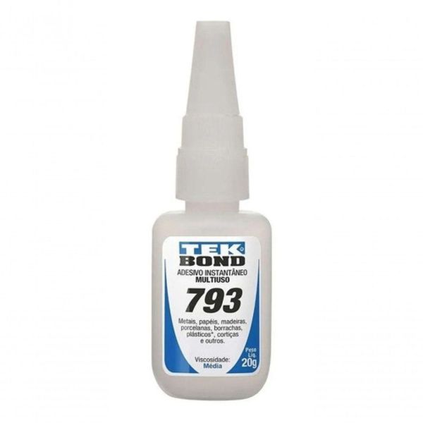 Super Cola E Adesivo Instantânea Tek Bond 793 20G