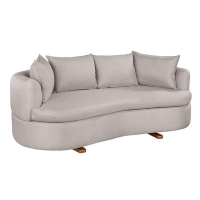 Sofa 4 Lugares Veludo M-204 2m Living Estofados Martins Veludo Creme
