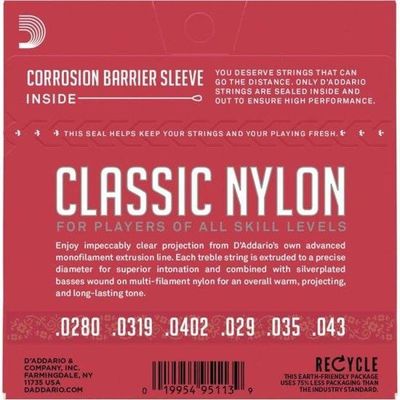 Encordoamento Violão Nylon Média Student Ej27n D Addario