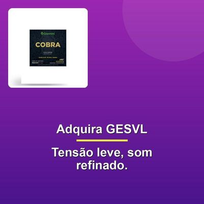 Encordoamento Viola Aço Prateado Tensão Leve Gesvl