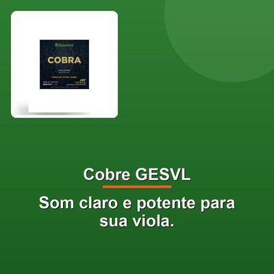 Encordoamento Viola Aço Prateado Tensão Leve Gesvl