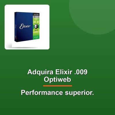 Encordoamento Guitarra .009 Super Light Optiweb Elixir