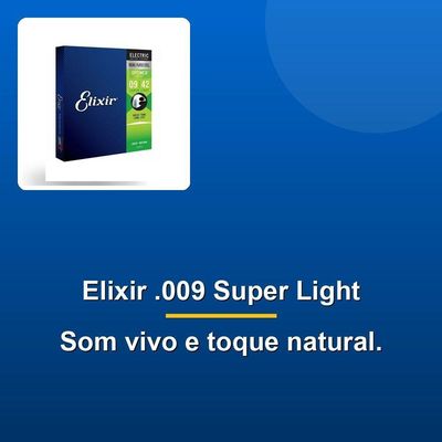 Encordoamento Guitarra .009 Super Light Optiweb Elixir