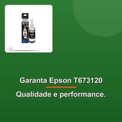 Refil Tinta Epson Preto T673120