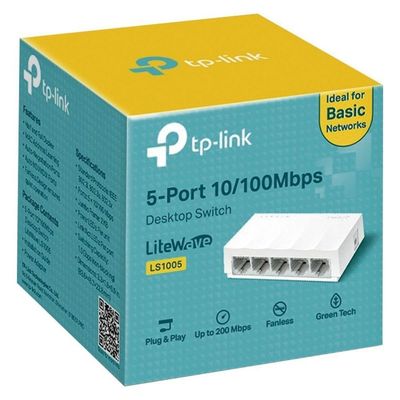 Switch De Mesa 5 Portas Fast 10-100 Mbps