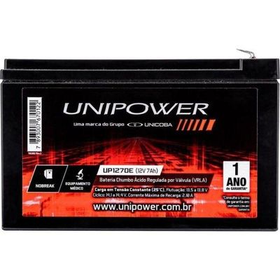 Bateria Estacionária 12v 7ah Unipower