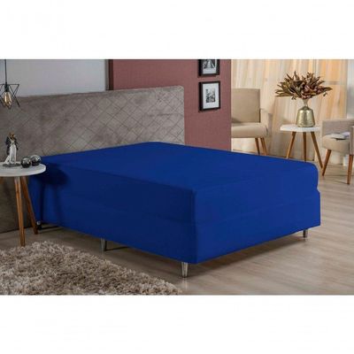 Lençol Com Elástico Solteiro Nobre 1 Peça Luva De Box 55cm De Altura Malha 100% Algodão - Royal