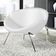 Poltrona Trevo Couro Sintético Branco Base Cromada