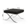 Poltrona Premium Barcelona Com Puff Base Inox Preto