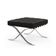 Poltrona Premium Barcelona Com Puff Base Inox Preto