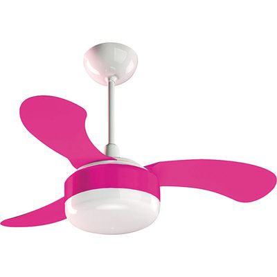 Ventilador de Teto 3 Pás Ventisol Petit Globo com Dimmer 3 Velocidades Rosa / 127V