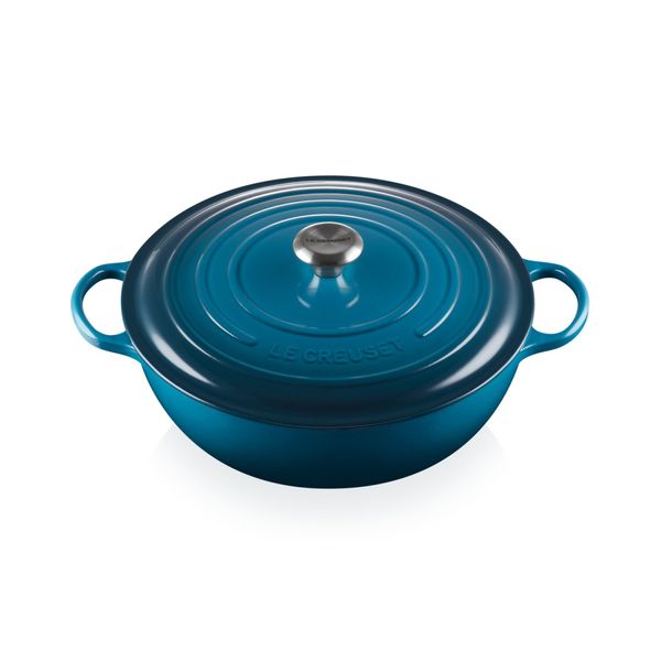 PANELA LE CREUSET MARMITA 32CM DEEP TEAL EM FERRO FUNDIDO 21114326422430