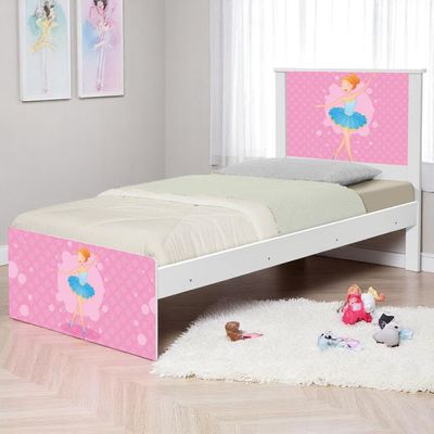 Cama Solteiro Infantil 195x96cm para Quarto Personagens Bailarina K02 - D'Rossi