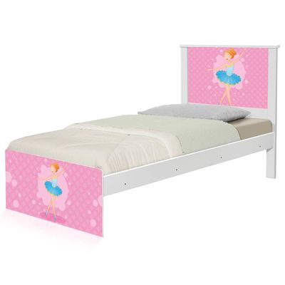 Cama Solteiro Infantil 195x96cm para Quarto Personagens Bailarina K02 - D'Rossi