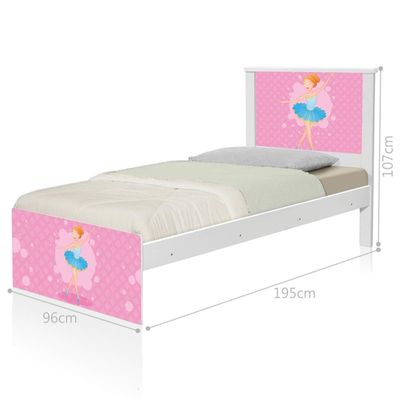 Cama Solteiro Infantil 195x96cm para Quarto Personagens Bailarina K02 - D'Rossi