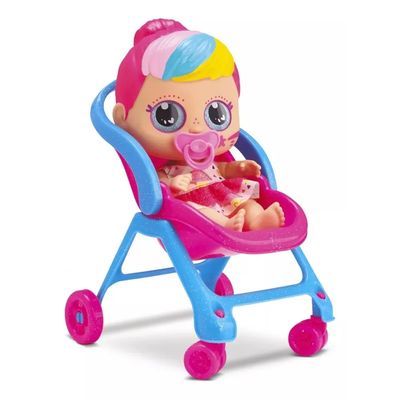 Boneca Little Dolls Glitter Carrinho de Passeio - Divertoys