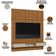 Painel Ripado Para TV 75 Pol Slats e Bancada Lisa 219x250cm L05 Nature Off White - Lyam Decor